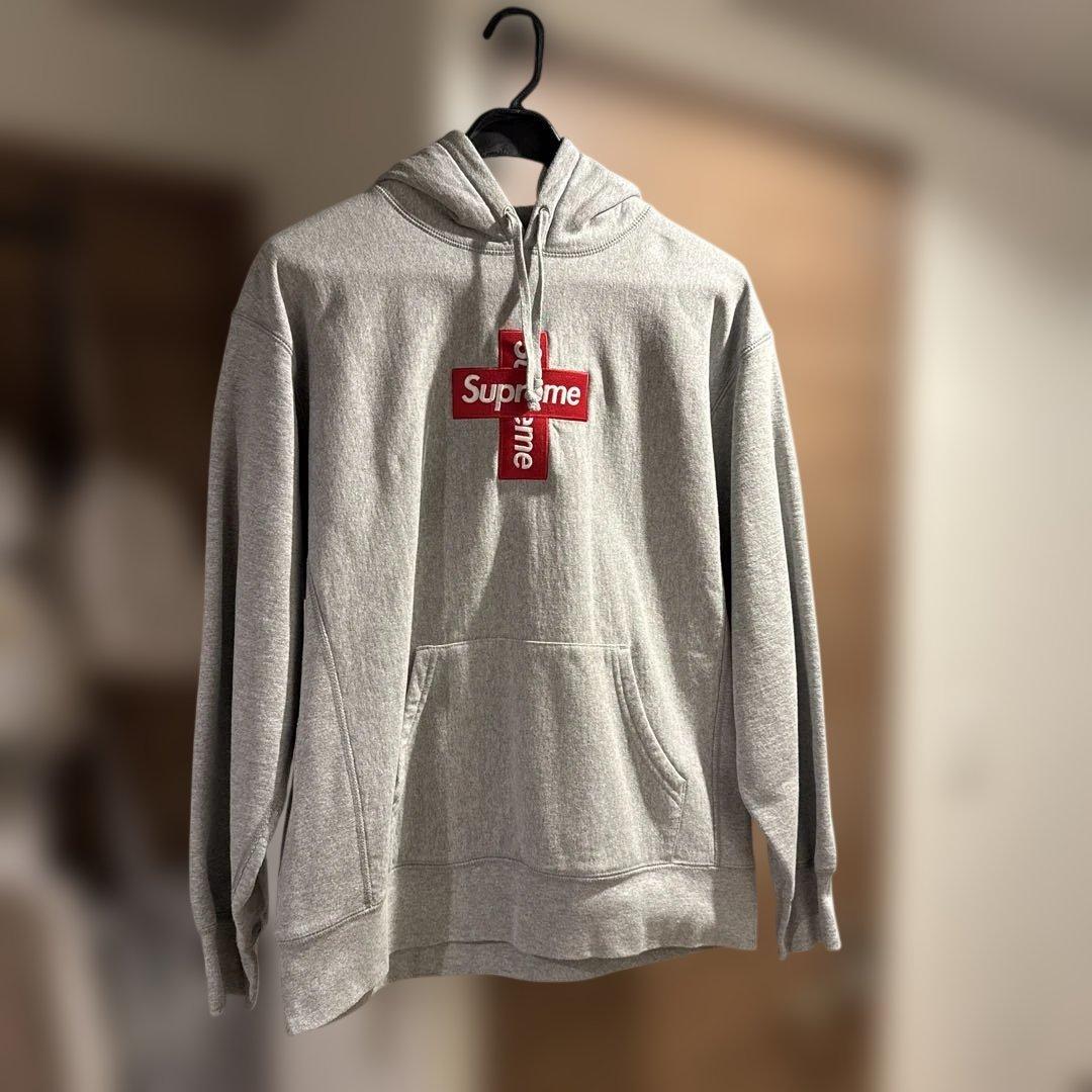 美品 SUPREME Cross Box Logo Hooded シュプリーム