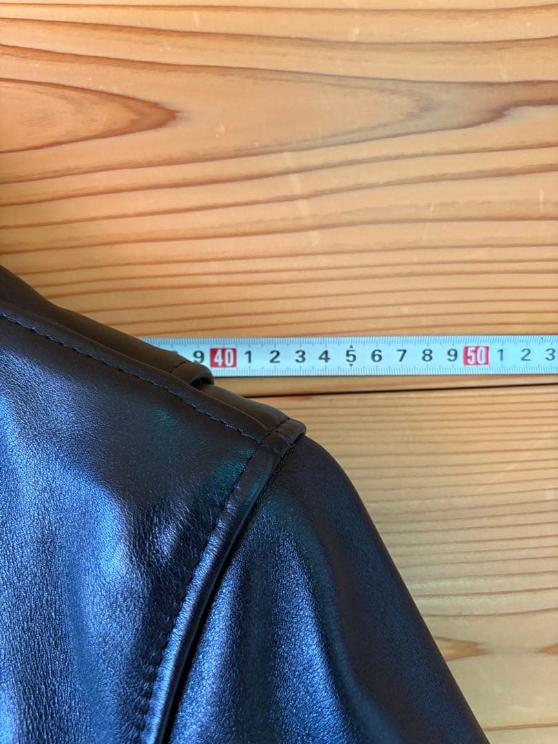 ヤドヤ　ブラック レザー シングルライダースジャケット