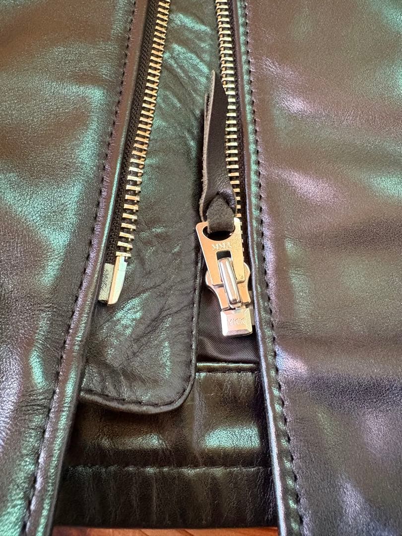 ヤドヤ　ブラック レザー シングルライダースジャケット