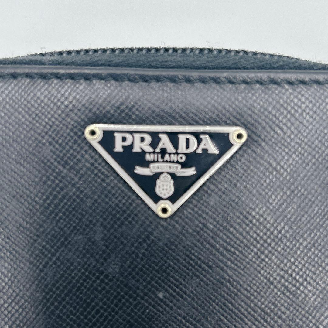 ✨美品✨プラダ ケース 小銭入れ サフィアーノレザー 三角ロゴ ブラック