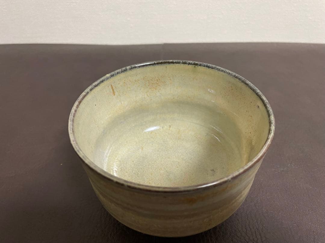 十三代亀井味楽　高取白釉茶盌　共箱　永田宗伴書付　高取焼　茶碗　茶道具