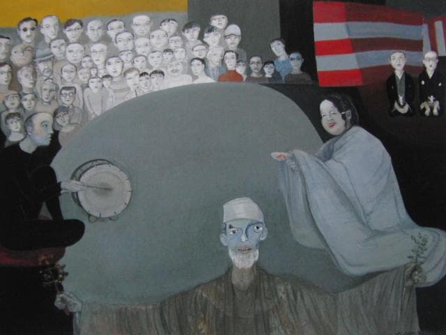 土井俊泰、【日本の祭】、希少な画集画、新品高級額・額装付