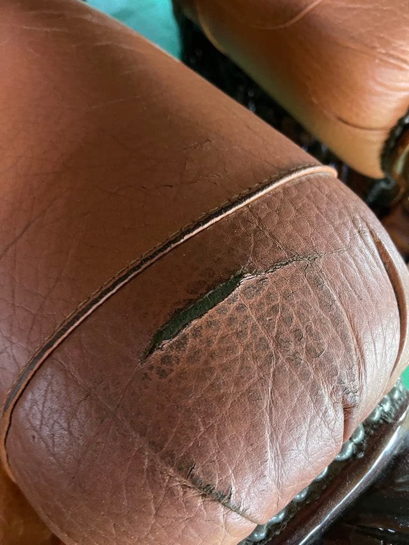 【お引き取り限定】 アンティーク 三人掛け 大型ソファー ヴィンテージ