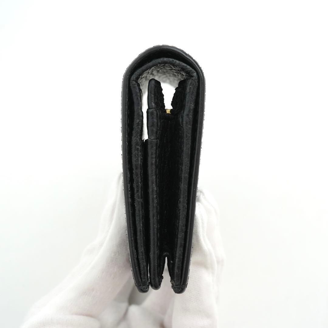 ✨極上美品・箱付き✨　GUCCI 二つ折り　ダブルG マーモント　レザー　黒