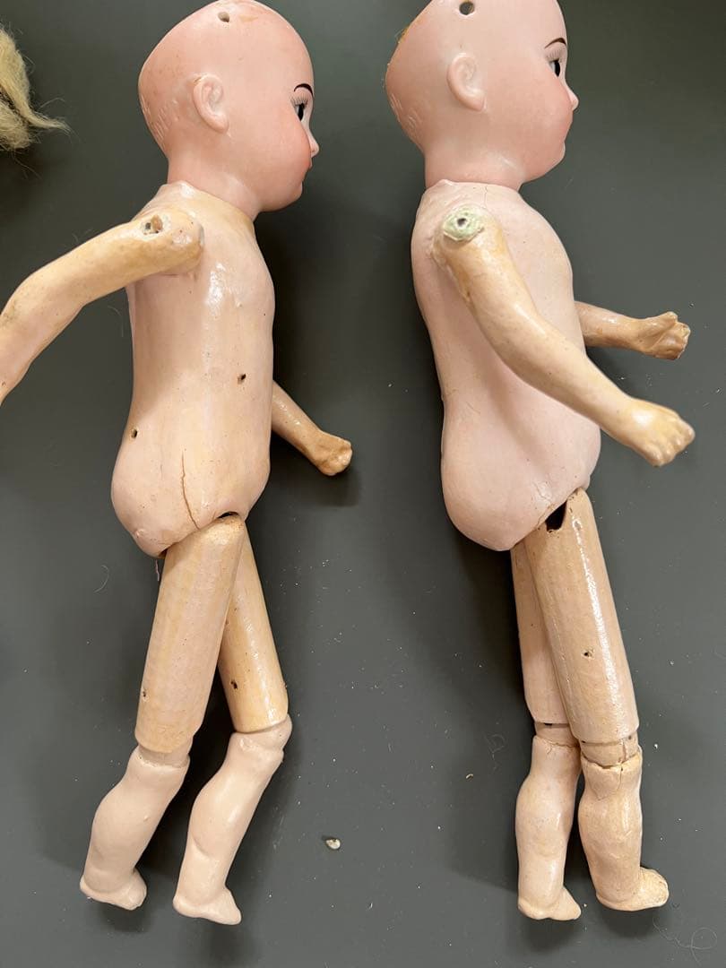 【アンティーク】ドイツ製ビスクドールアーモンドマルセル1894ペア