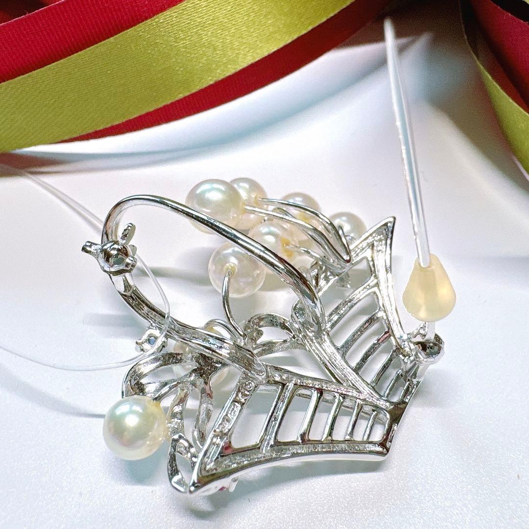 本真珠　あやかパール　K18　シルバー　アコヤ　ペンダントトップ　ブローチ兼用