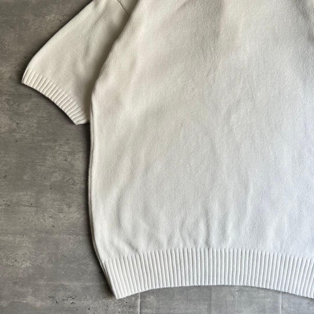 Ralph Lauren　ラルフローレン　サマーニット　ポロシャツ　刺繍ロゴ　M