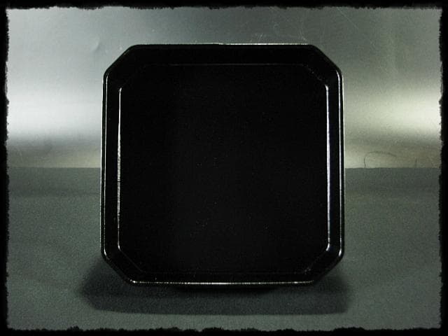 一閑 黒 縁高 片木目 平安 昭斎 渕高重 茶道具 主菓子 菓子器 f200