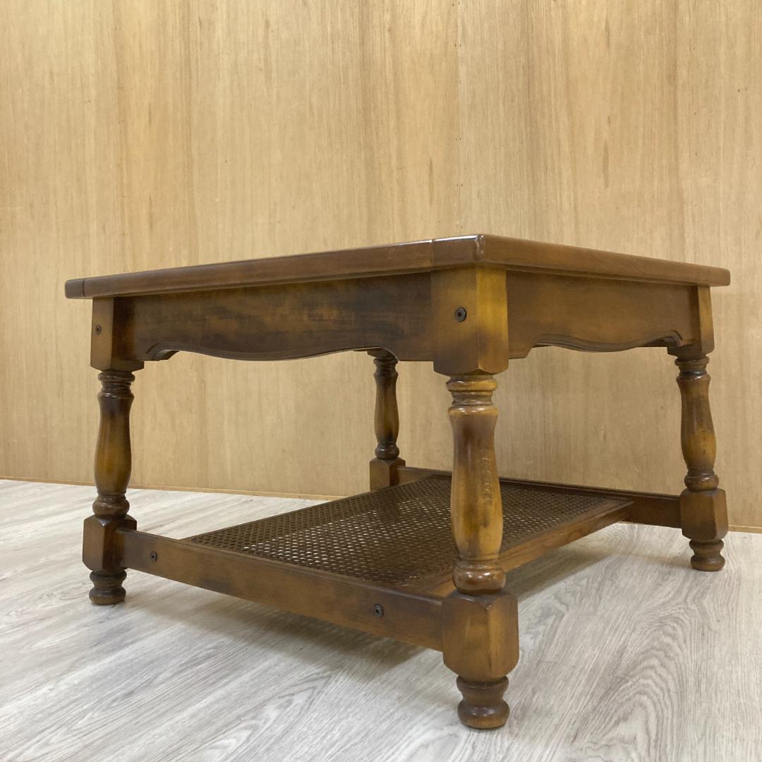 【カリモク】コロニアル　サイドテーブル　リビングテーブル　オールドカリモク　昭和