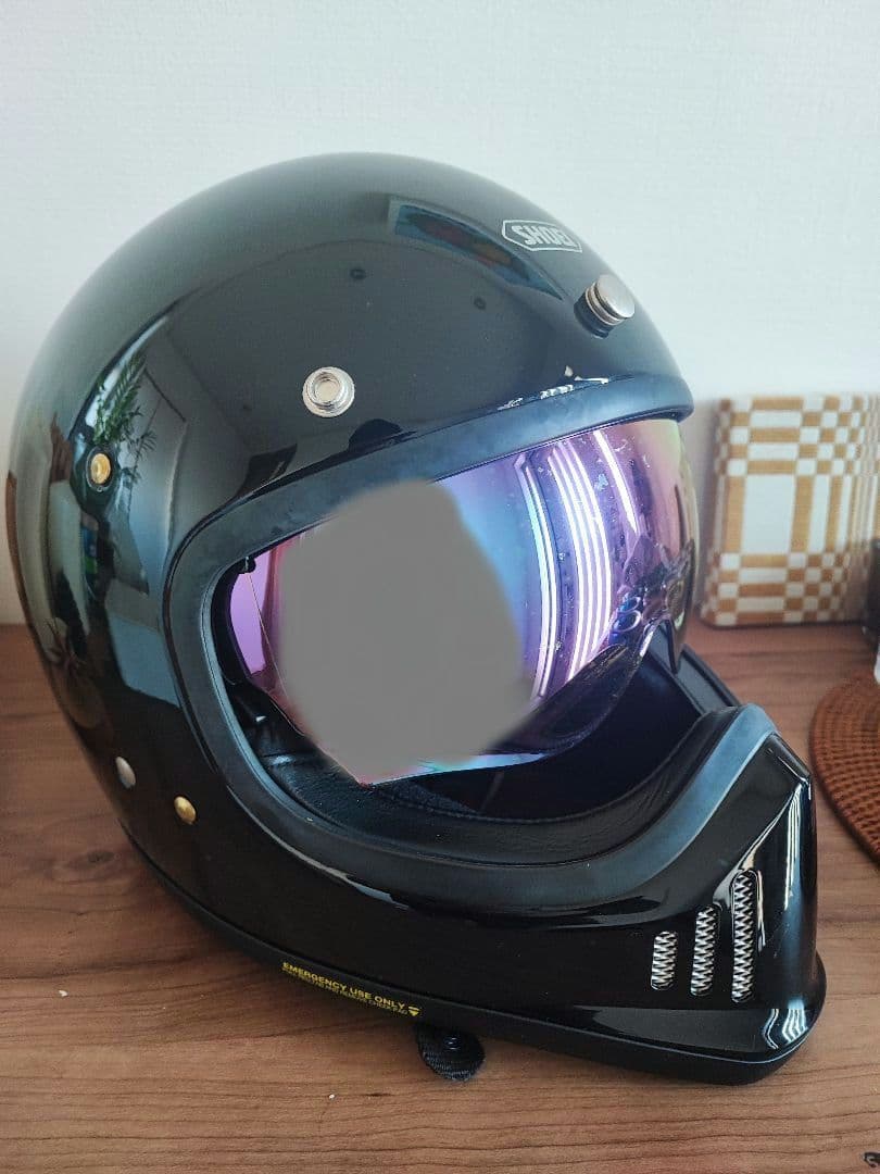 SHOEI EXZERO Ｌブラック ミラーシールド ［インカムなし］
