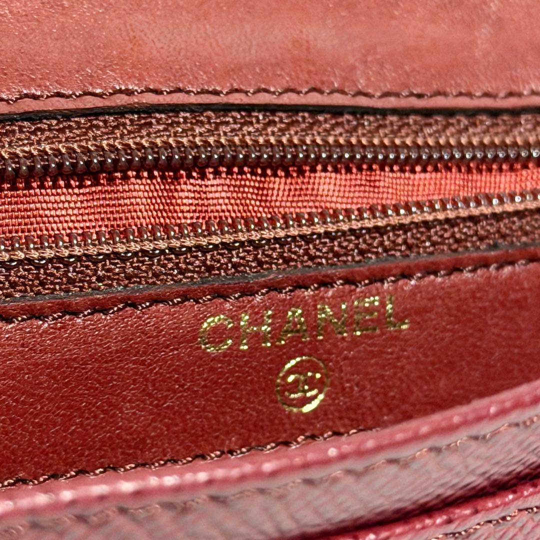 CHANEL シャネル ボルドー 二つ折り財布