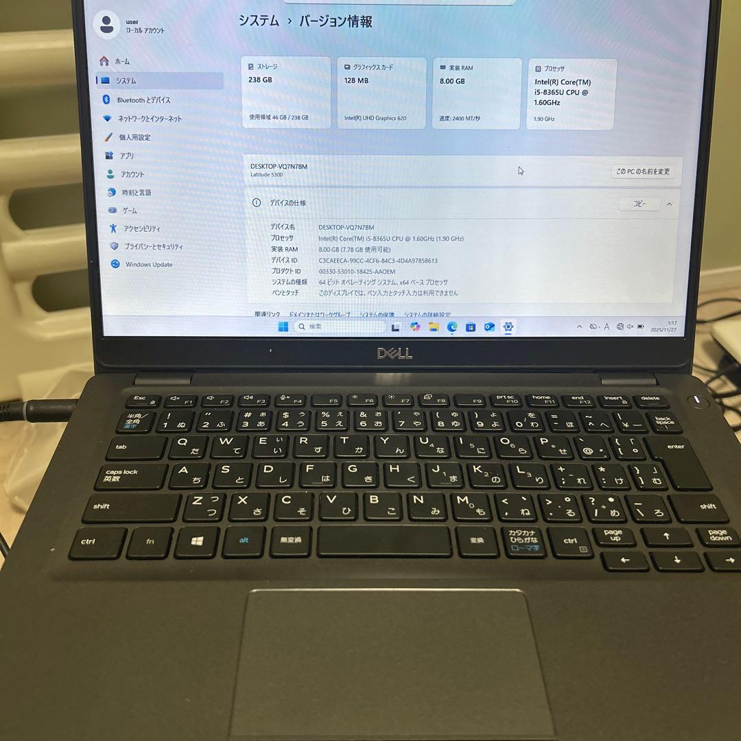 DELL ノートPC Windows 11 Pro 238GB