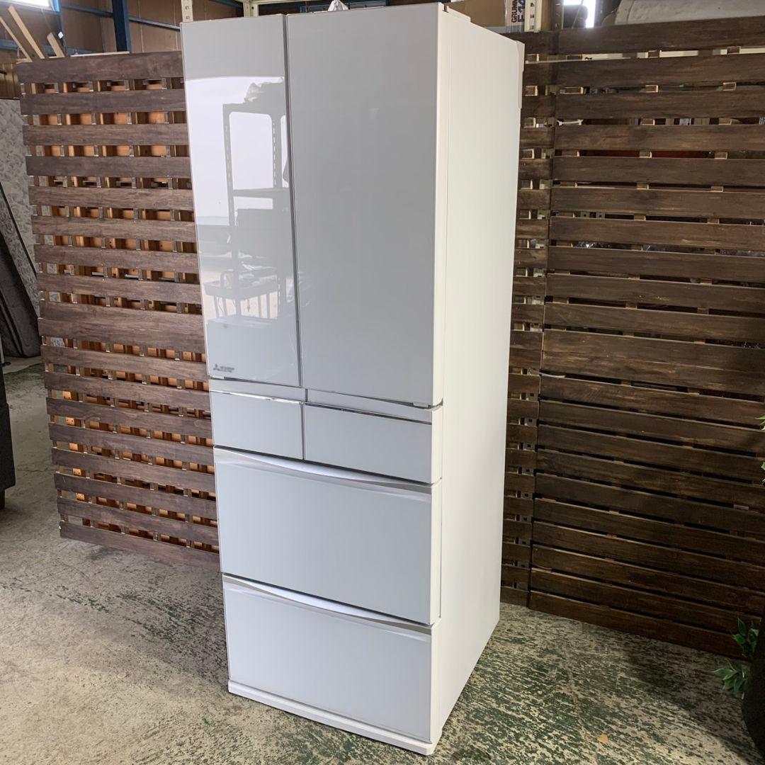 J564 フレンチドア冷蔵庫 三菱 455L 2019年製 ガラストップ