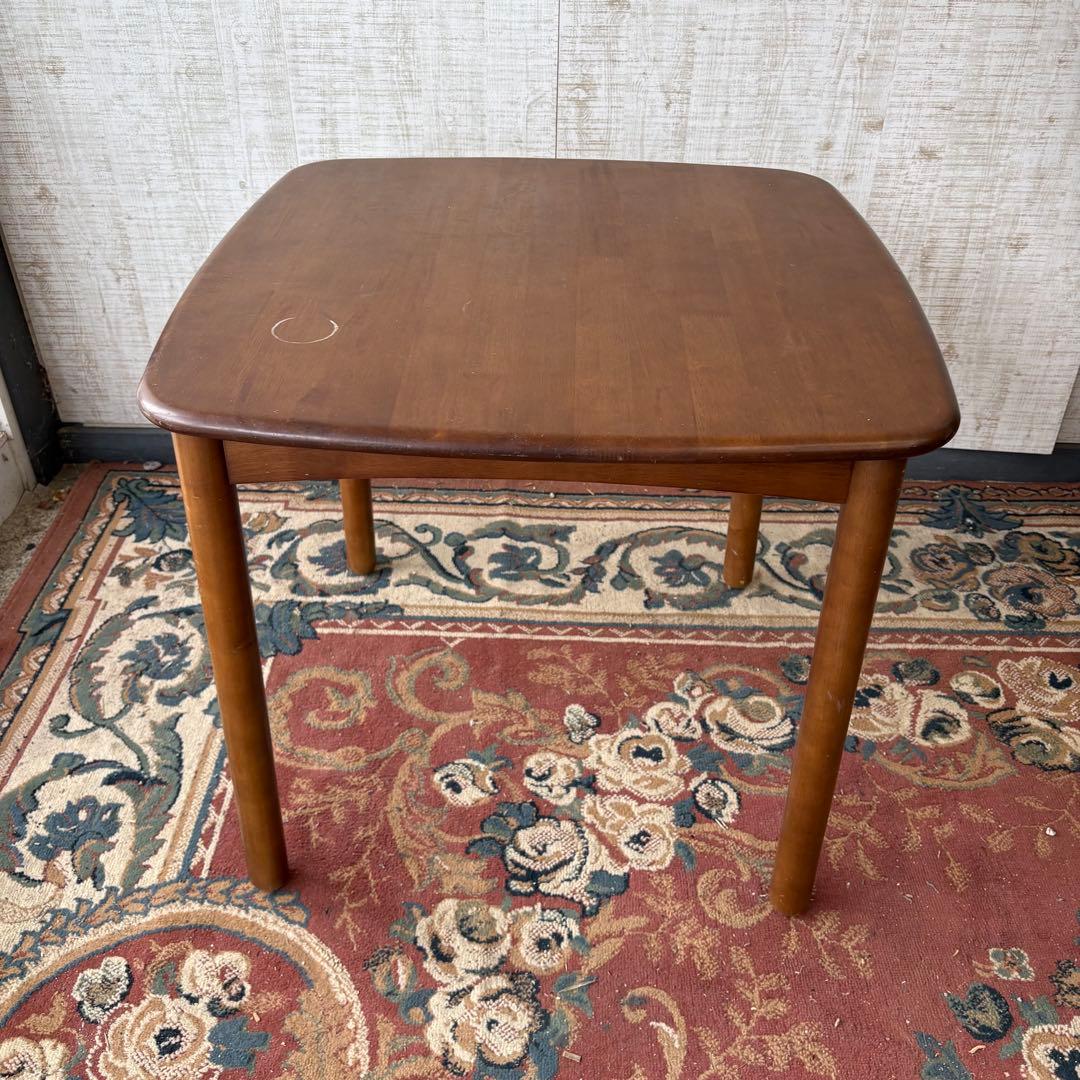 昭和レトロ カリモク 木製ダイニングテーブル 正方形 ビンテージ ヴィンテージ