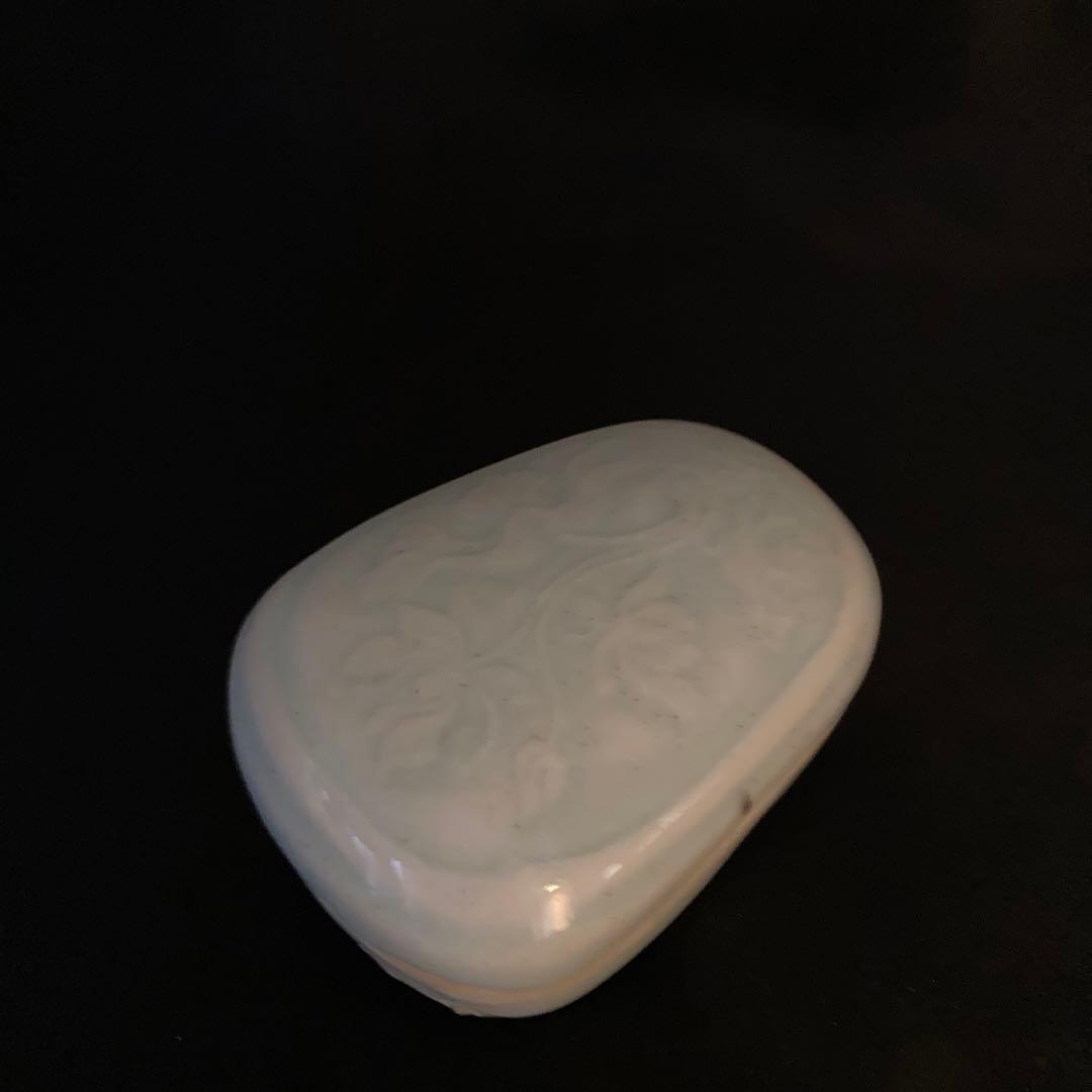 新年赤札セール❗️【ギャラリー三益】中国古美術　影青蘭花陽刻紋硯（宋時代）