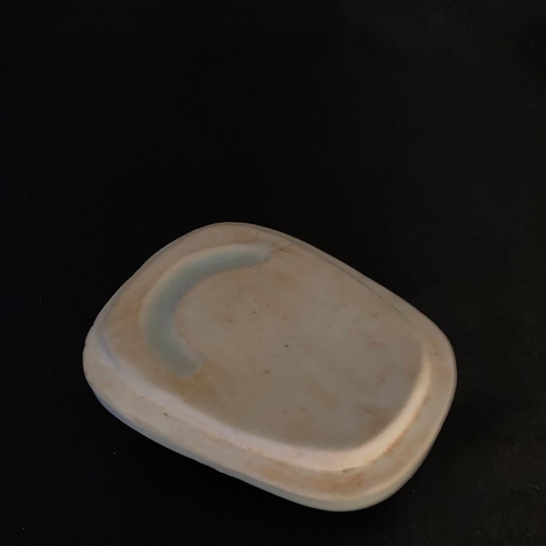 新年赤札セール❗️【ギャラリー三益】中国古美術　影青蘭花陽刻紋硯（宋時代）