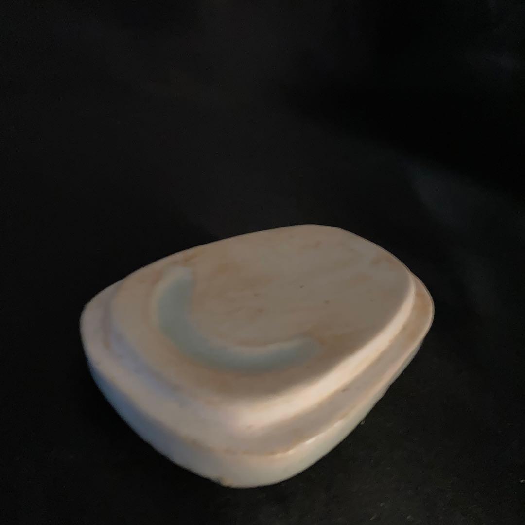 新年赤札セール❗️【ギャラリー三益】中国古美術　影青蘭花陽刻紋硯（宋時代）