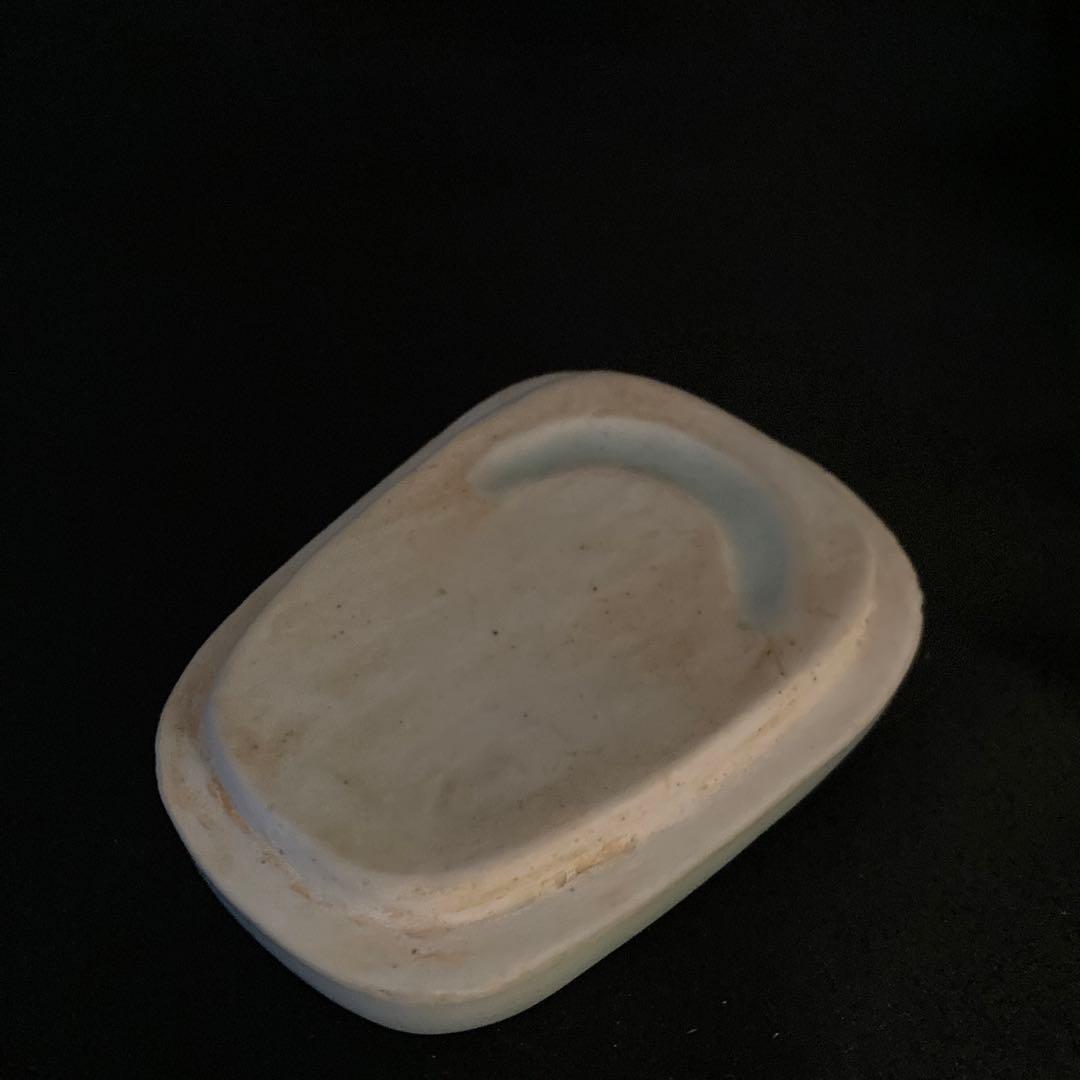 新年赤札セール❗️【ギャラリー三益】中国古美術　影青蘭花陽刻紋硯（宋時代）