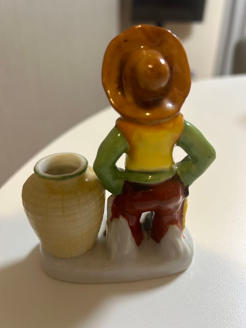 値下げ！！【超貴重　オキュパイドジャパン/営業用サンプル品】　少年と花瓶の置物