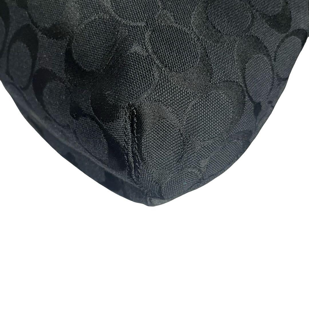 コーチ ワンショルダーバッグ シグネチャー キャンバス 2way 肩掛け 黒