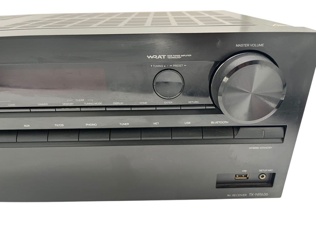 動作品 ONKYO TX-NR636 AVアンプ オンキョー リモコン 取説付