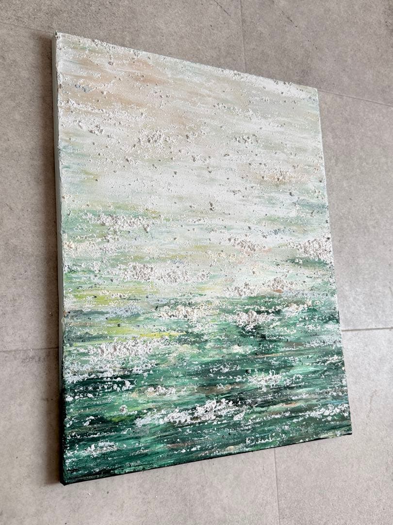 キグルミん様アクリル画テクスチャーアートno.106抽象画キャンバスアートパネル