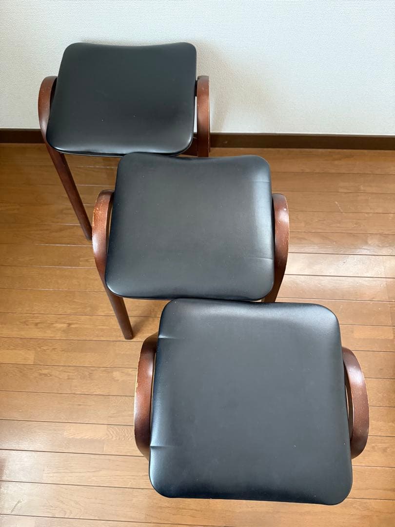 秋田木工　スツール　三脚セット