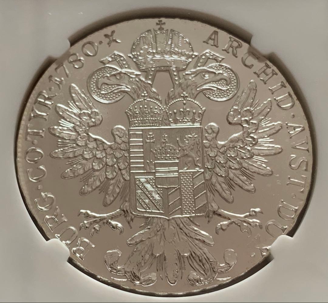 オーストリア　ターラー銀貨　１７８０年　MS66 NGC 4791815-035