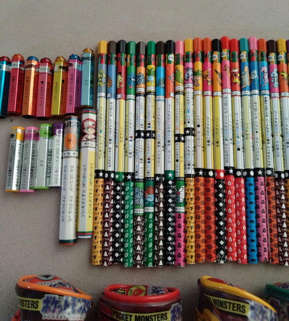 レトロ　ポケモン　バトルえんぴつ　ペンケース　キャップ　消しゴム　まとめ売り