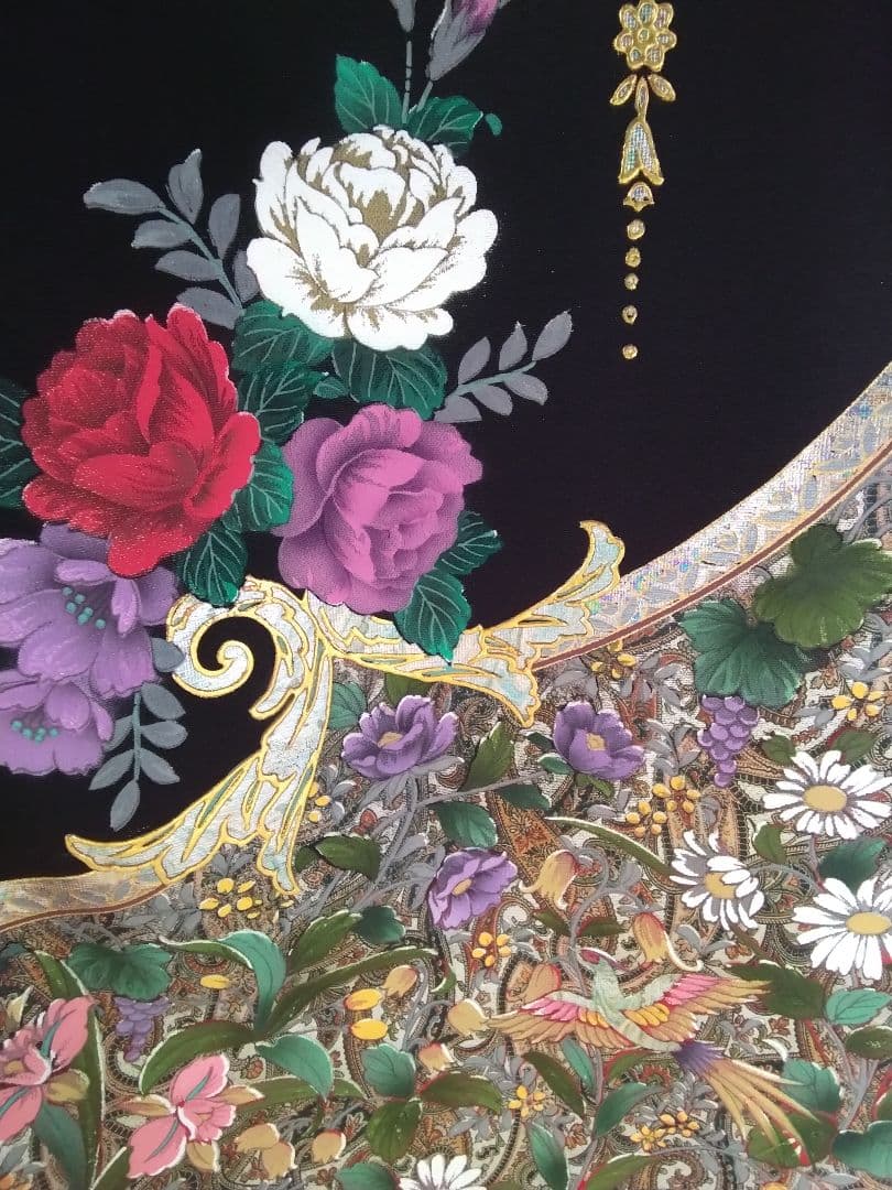 振袖フルセット、正絹振袖落款、成人式、重ね衿帯揚げ帯締、西陣袋帯ガード加工、襦袢