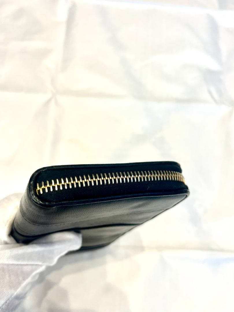 プラダ 1M0506 レザー ギャザー ラウンドファスナー 長財布 箱・保証書付