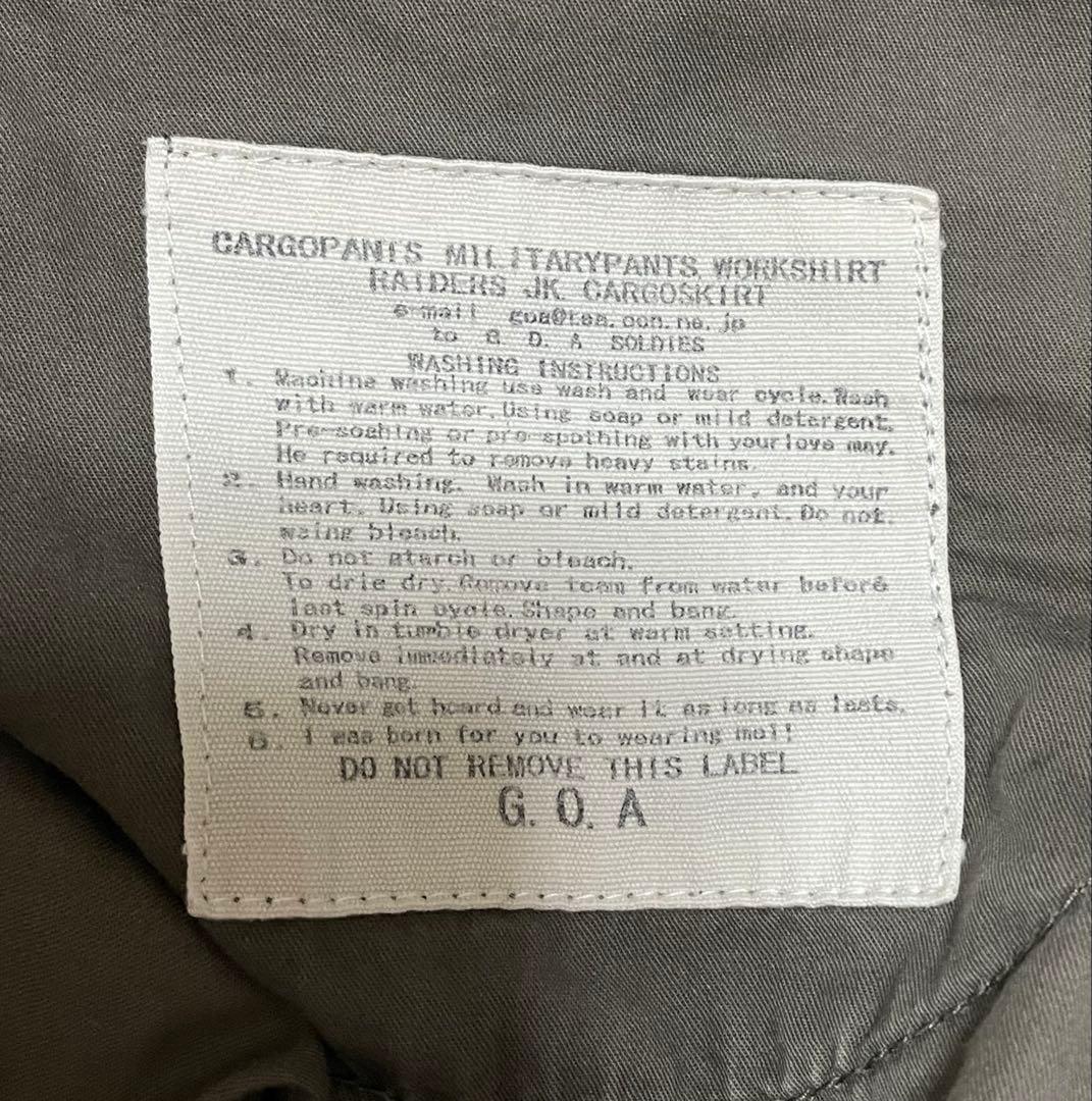 goa カーゴパンツ　ワークパンツ　パラシュートパンツ
