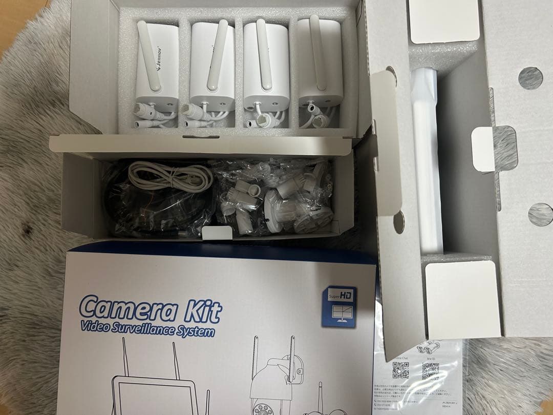 激安価格‼️４台セット！防犯カメラ 屋外IP66 500万画素 モニター付き