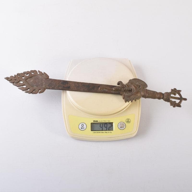 仏教美術　密教法具　古銅　利剣　カドゥガ　倶利伽羅剣　C　8587