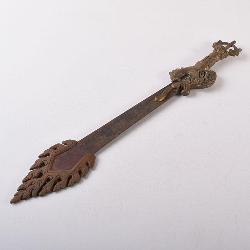 仏教美術　密教法具　古銅　利剣　カドゥガ　倶利伽羅剣　C　8587