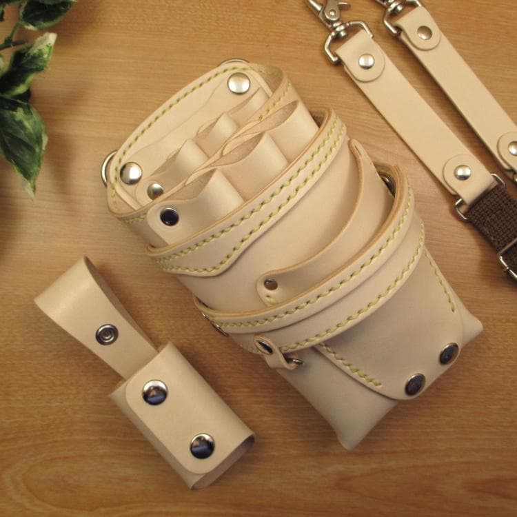 ☆特別価格　ヌメ革ナチュラル　６丁　 ブラシケースセット　SCBC-61/NB1