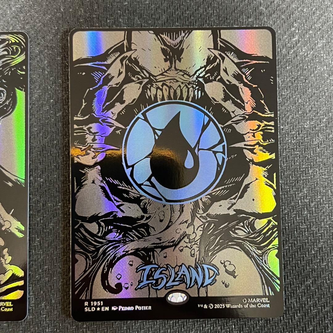 MTG SLD スパイダーマンレイズドFOIL 基本土地 ５枚セット