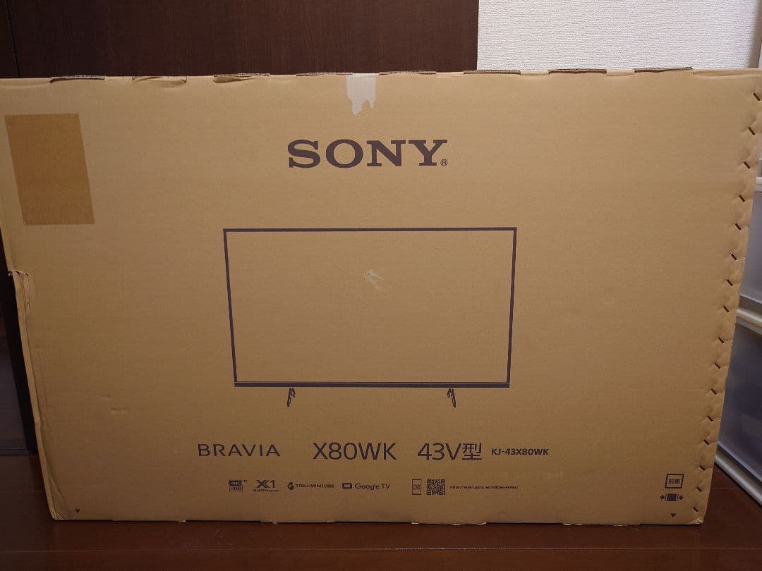 SONY KJ-43X80WK 43V型 4K 液晶テレビ BRAVIA