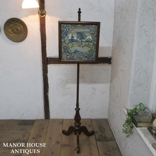 イギリス アンティーク 家具 ポールスクリーン ファイヤースクリーン 6012e