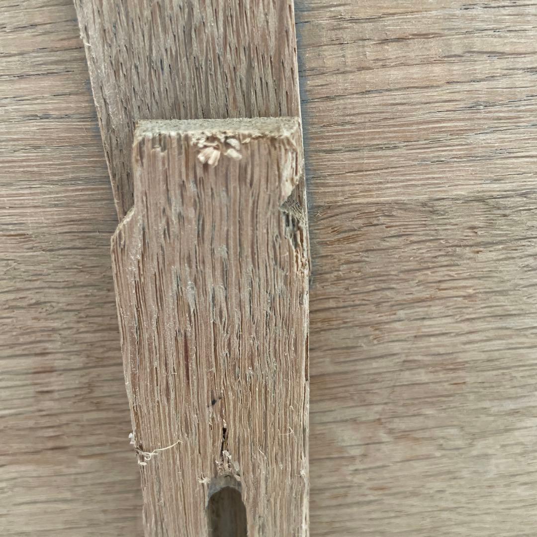 ビンテージ　ドロップリーフラウンドダイニングテーブル　 剥離