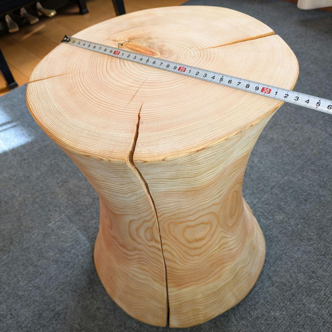 outdoorman　檜⑤　丸太　椅子　スツール　高さ約40㎝