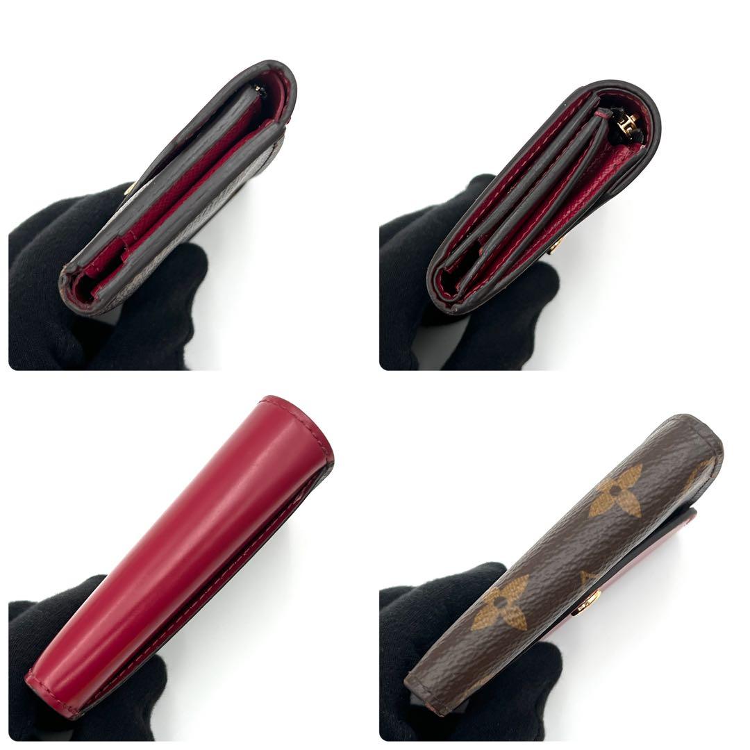 【美品】ルイヴィトン モノグラム ポルトフォイユ ゾエ 三つ折り財布 ミニ