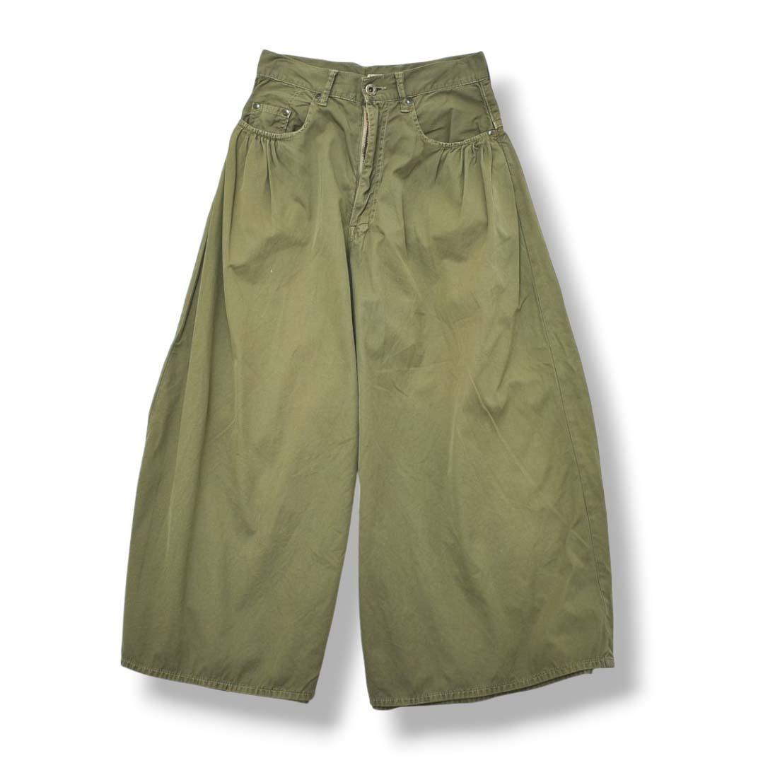 キャピタル KAPITAL ガチャポケット ワイドパンツ オリーブ 女性用 ♪