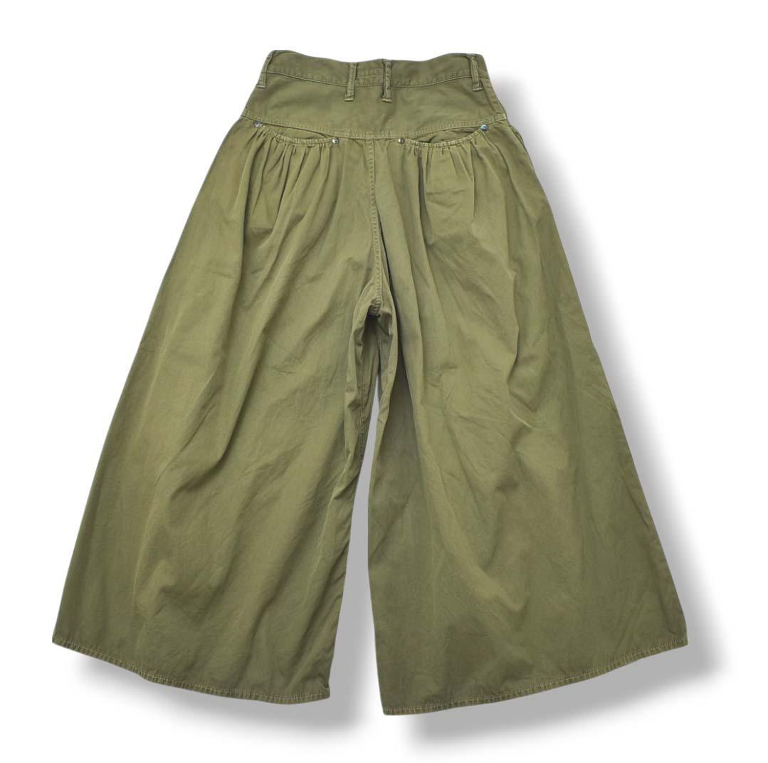 キャピタル KAPITAL ガチャポケット ワイドパンツ オリーブ 女性用 ♪
