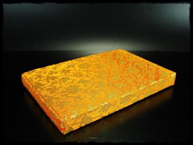 土田友湖 千家十職 12代 小牡丹唐草金襴 懐紙挟み 袱紗ばさみ 茶道具