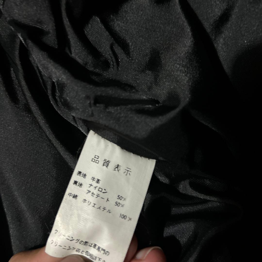 ROM sport レザーシングルライダースジャケット 革ジャン 牛革 本革