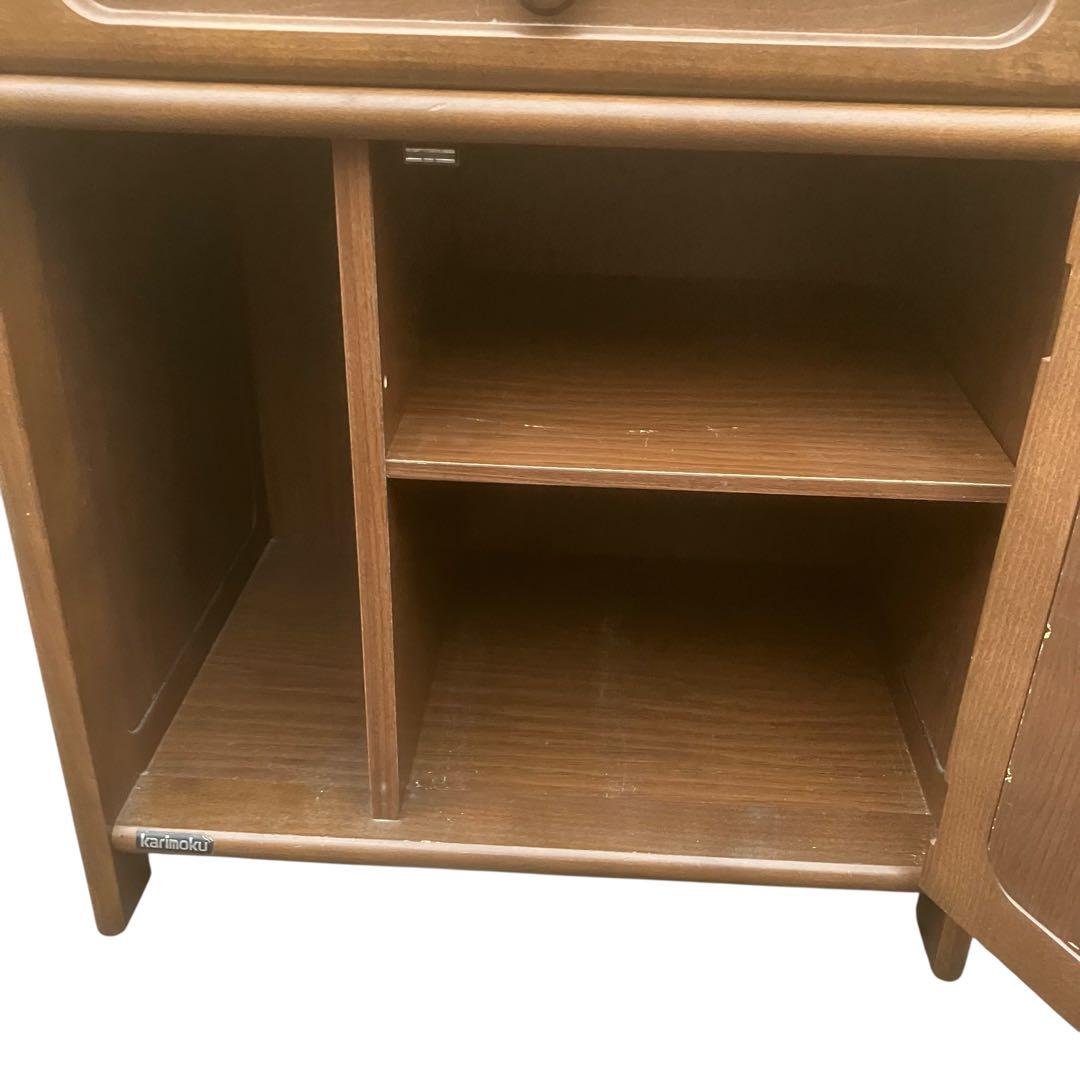 カリモク　電話台　木製　ブラウン　カリモク家具　karimoku　ファックス台