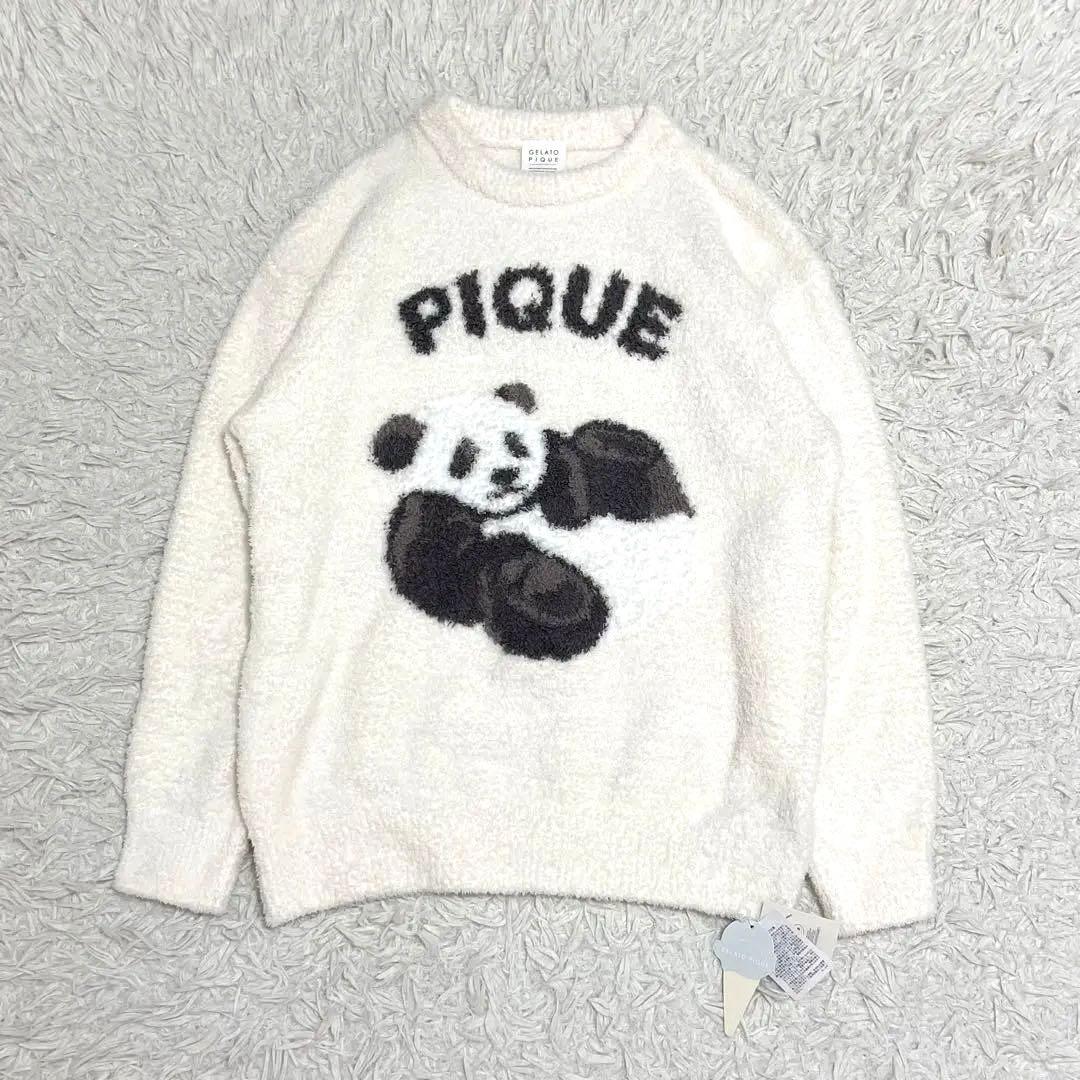 新品✨ジェラートピケ パンダジャガードプルオーバー&さがらロングパンツ セット