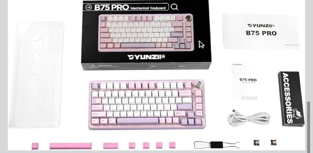 YUNZII B75 PRO RGB ゲーミングキーボード