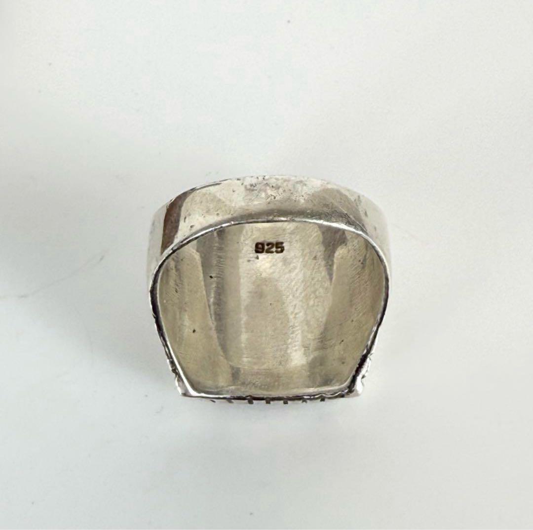 VINTAGE インディアンジュエリー マルチカラーインレイリング 20号